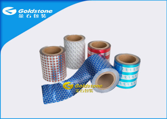 Die Cut Aluminiowe folie Pokrywy / Folie na kartony Zimne, gorące napełnianie Blue Color Printing
