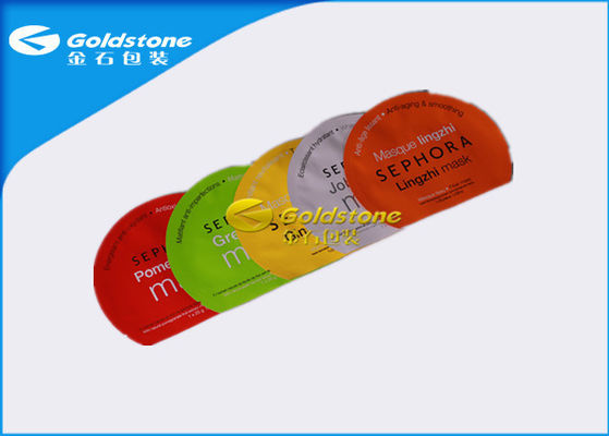 On Line Die Cut Face Hydrating Sheet Mask Bag With Cut Round Corner and Open Tear
