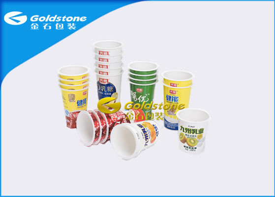 Smooth Flat HDPE Plastic Yogurt / Smoothie Cups Disposable Eco Friendly